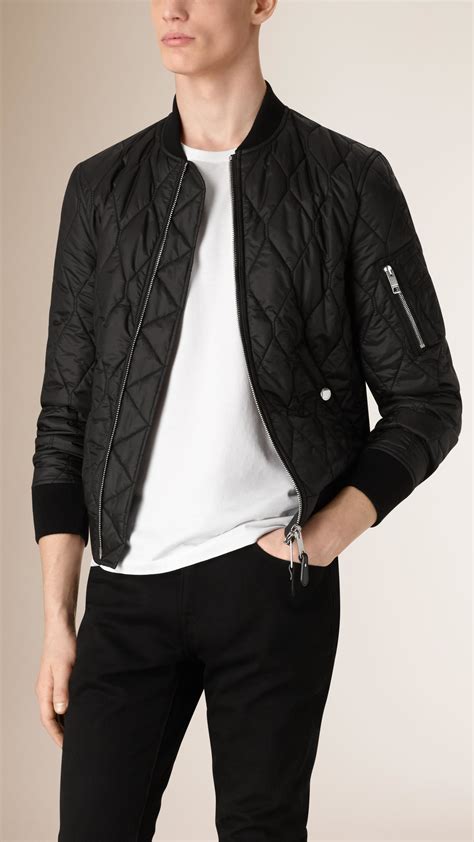 burberry shirt mens jackets|burberry men's quilted bomber jackets.